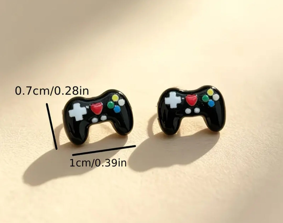 Acrylic Gamer Controller Teeny Tiny Studs Resin Ear Needle For Sensitive Ears