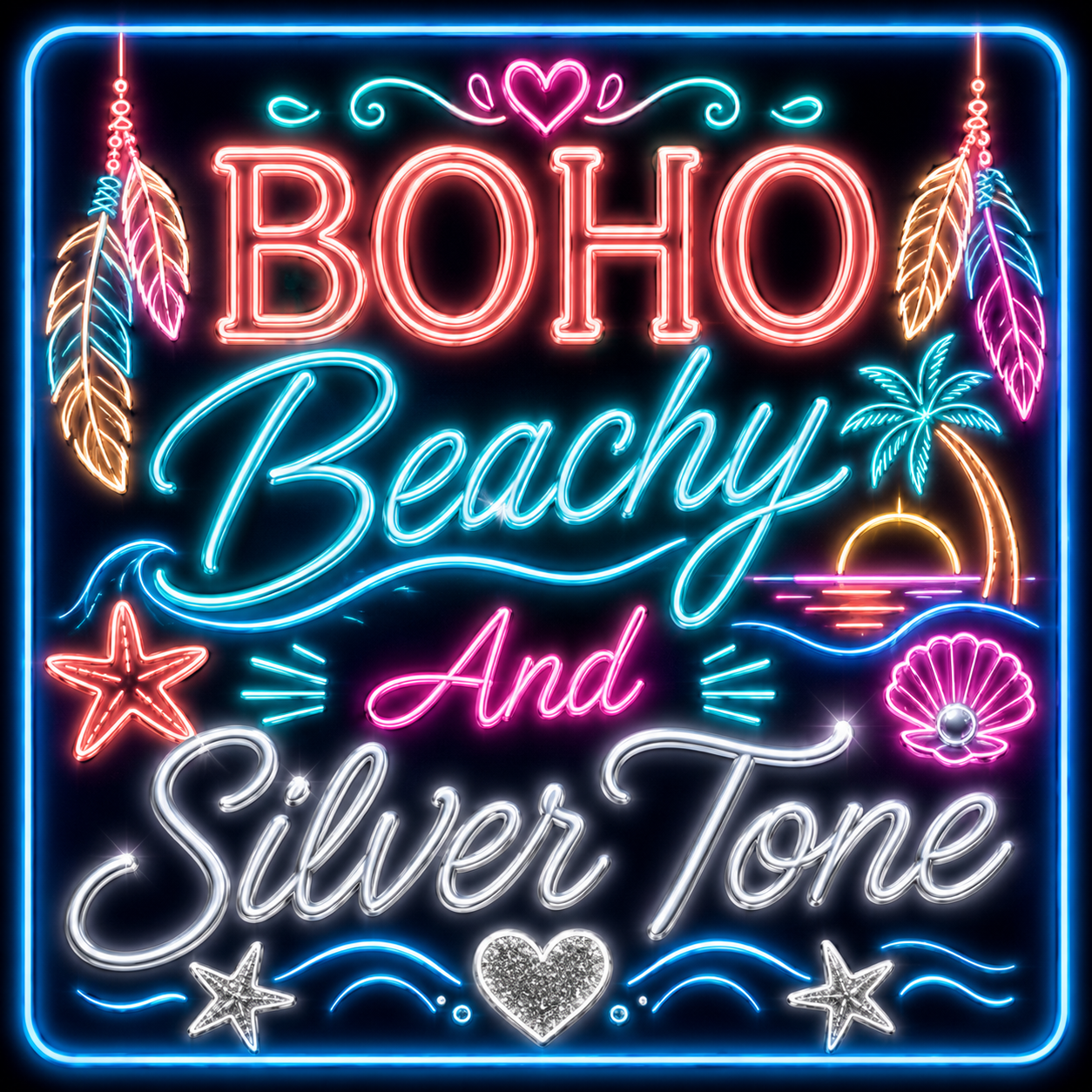 Boho Beachy & Silver Tone