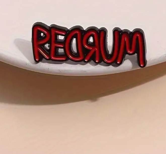 Inspired By The Shining REDRUM Murder Enamel Steel Pin Brooch Badge