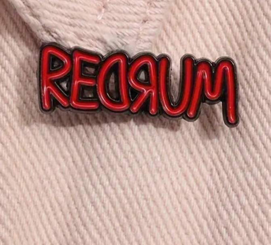 Inspired By The Shining REDRUM Murder Enamel Steel Pin Brooch Badge