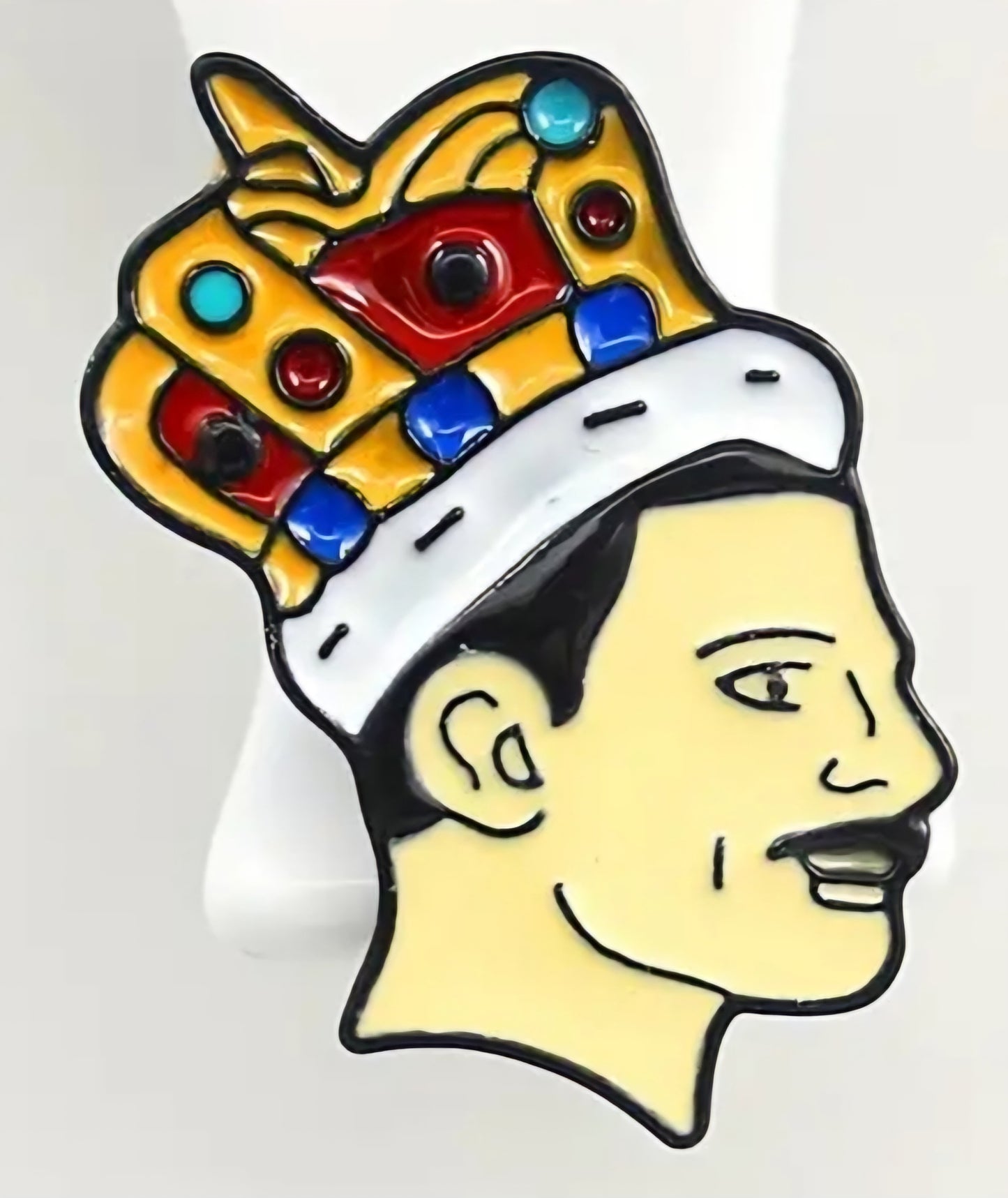 Freddy Mercury Queen Rock Band Inspired Enamel Steel Pin Brooch Badge