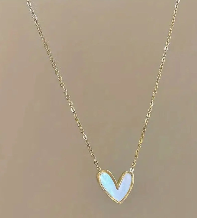 Elegant Dainty Funky Heart Design Gold Plainted Thin Chain Necklace