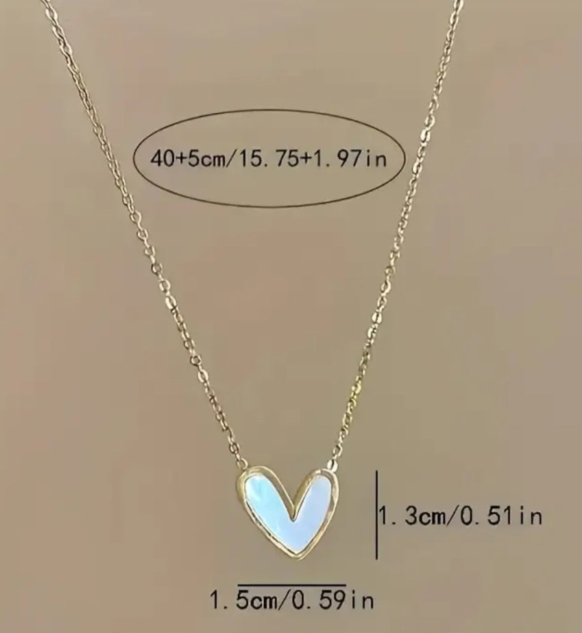 Elegant Dainty Funky Heart Design Gold Plainted Thin Chain Necklace