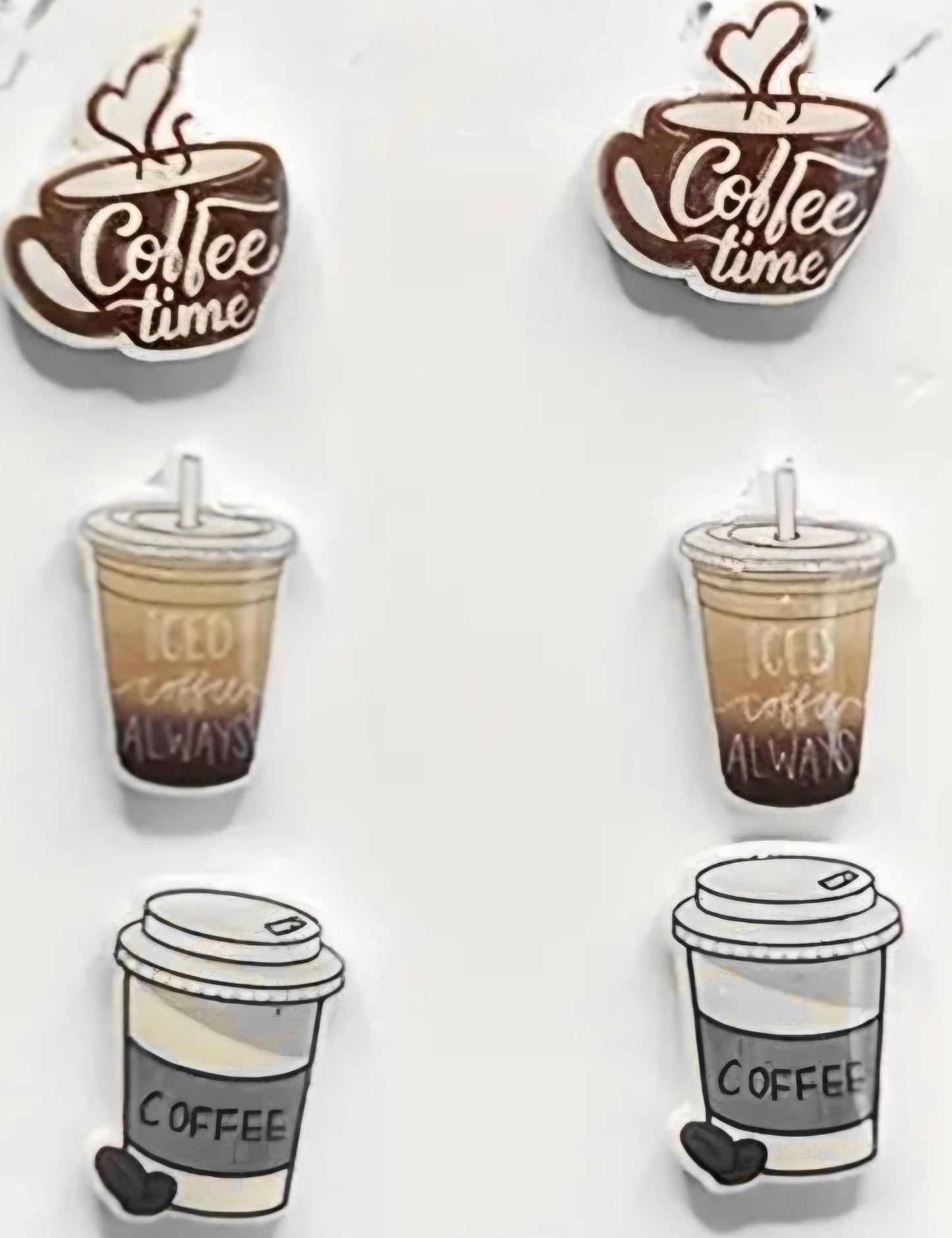 Acrylic Coffee Cup Iced Coffee Small Stud Set Of 3