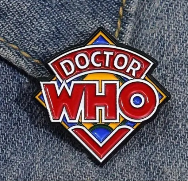 Dr Who Inspired Logo Design Enamel Steel Pin Brooch Badge