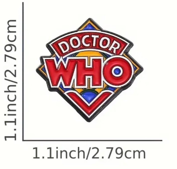 Dr Who Inspired Logo Design Enamel Steel Pin Brooch Badge