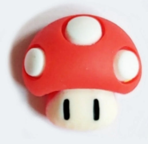 Acrylic Super Mario Mushroom Inspired Video Game Stud Earrings