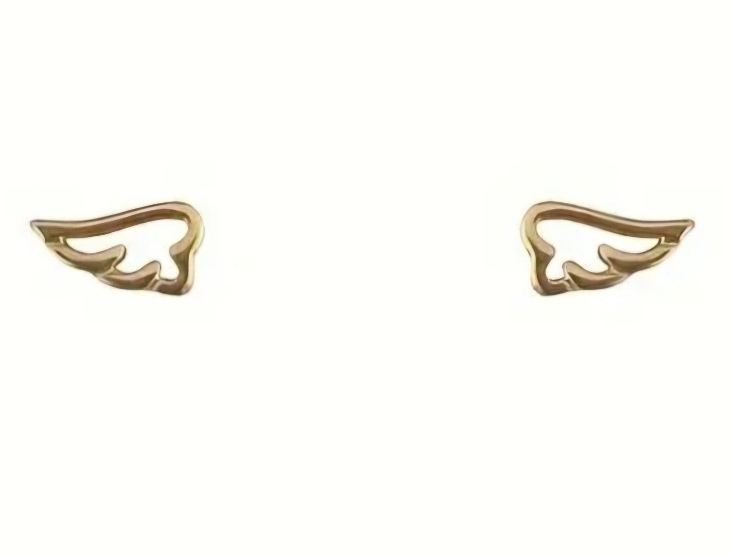 Teeny Tiny Wing Design Gold Plated Stud Earrings