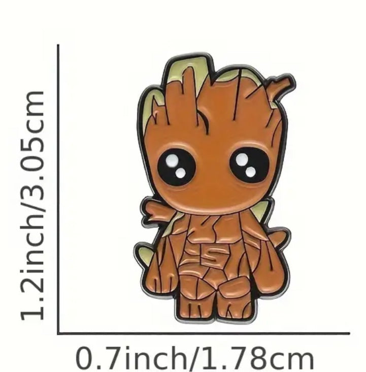 Baby Groot Guardians Of The Galaxy Inspired Enamel Steel Pin Brooch Badge