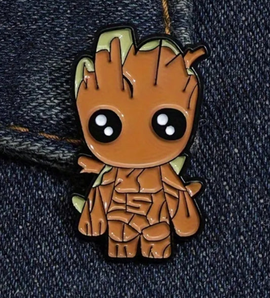 Baby Groot Guardians Of The Galaxy Inspired Enamel Steel Pin Brooch Badge