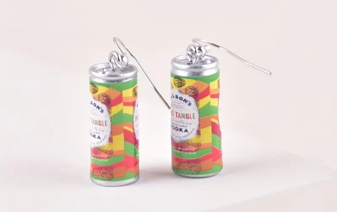 Acrylic Aussie Billson's Fruit Tangle Vodka Can Inspired Australia Drop Dangle Earrings