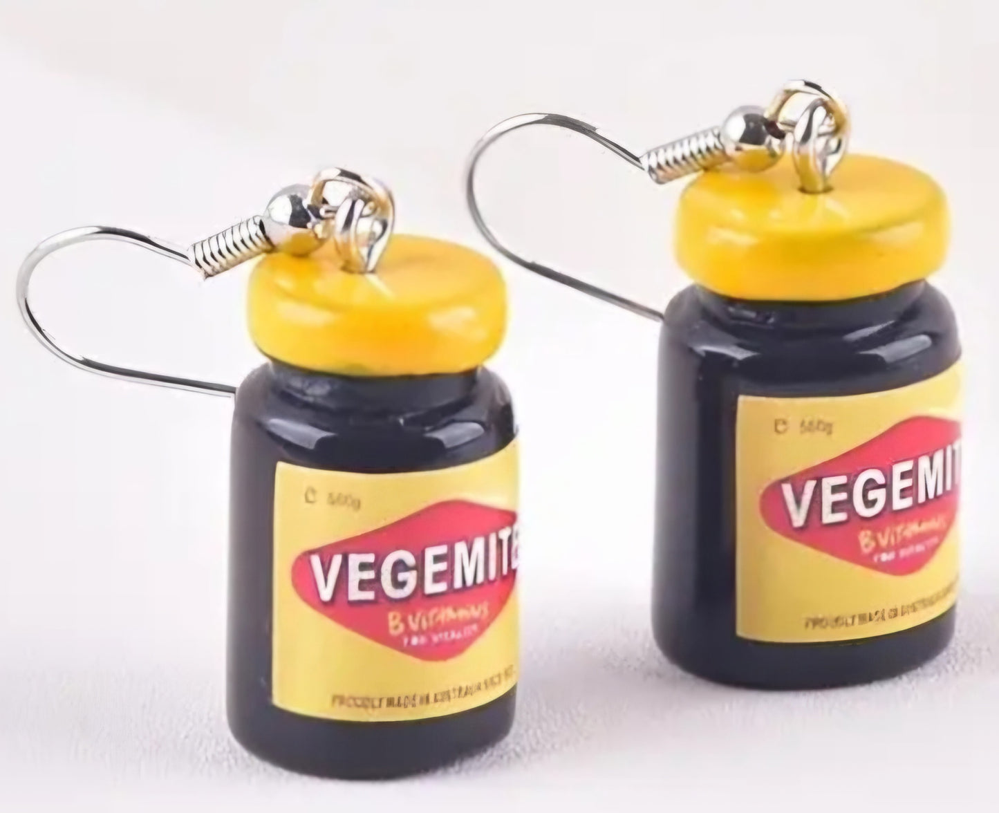 Acrylic Aussie Breakfast Spread Vegemite Jar Inspired Australia Drop Dangle Earrings