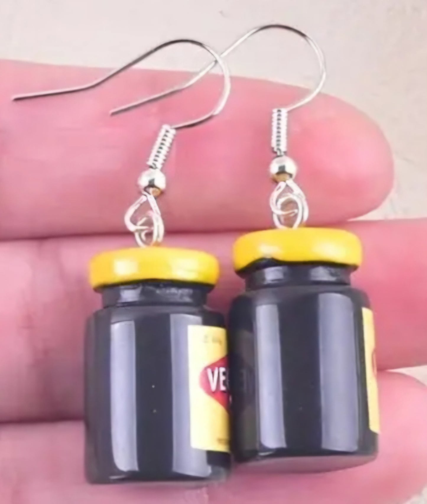 Acrylic Aussie Breakfast Spread Vegemite Jar Inspired Australia Drop Dangle Earrings