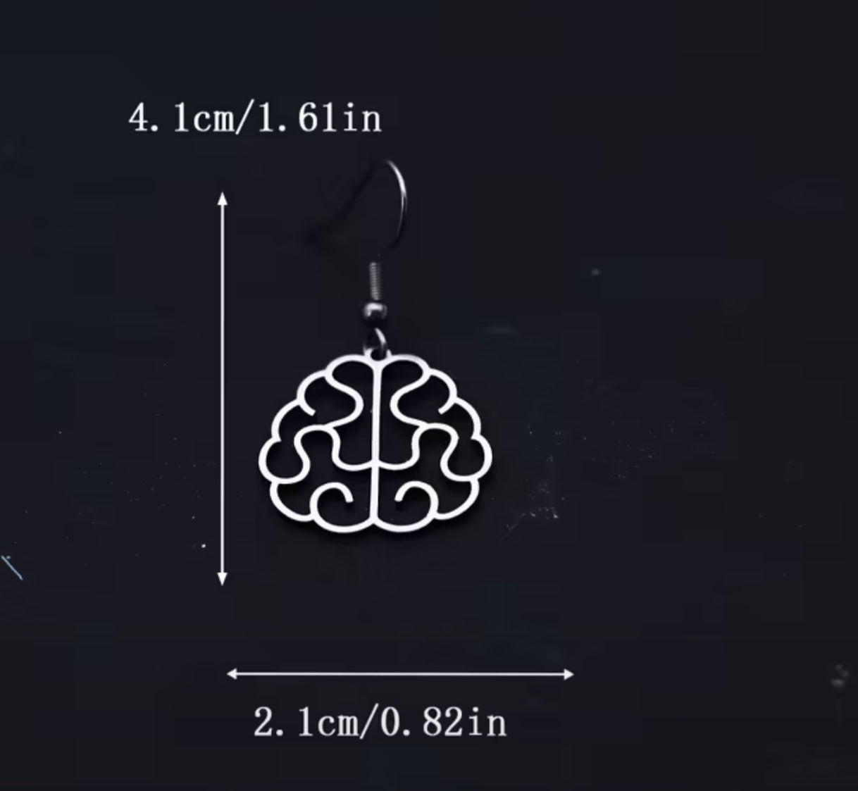 Cerebral Brain Neurology Science Fancy Lightweight Stainless Steel Delicate Drop Dangle Earrings