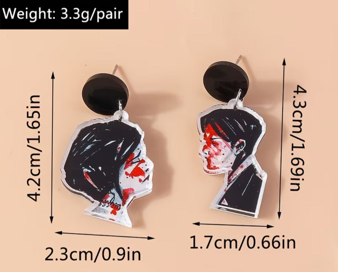 Acrylic MCR My Chemical Romance Three Cheers For Sweet Revenge Album Inspired Alternative Rock EMO Goth Drop Dangle Earrings