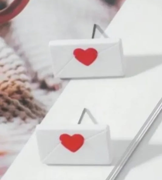 Acrylic Envelope Heart Letter Romantic Valentine's Day Stud Earrings