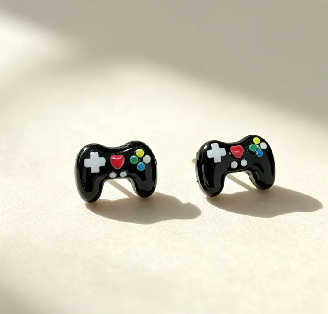 Acrylic Gamer Controller Teeny Tiny Studs Resin Ear Needle For Sensitive Ears